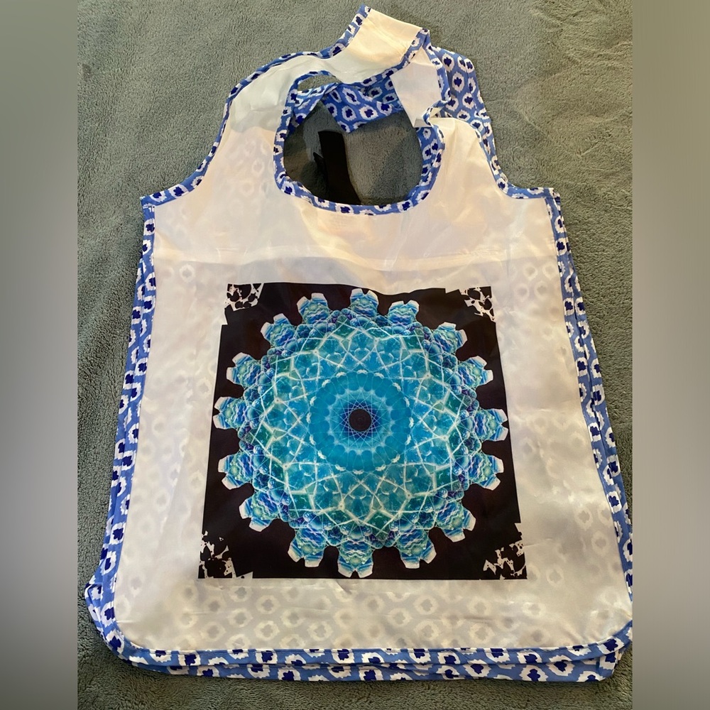 Crystal Mandela blue sholder bag grocery or shopping bag NEW